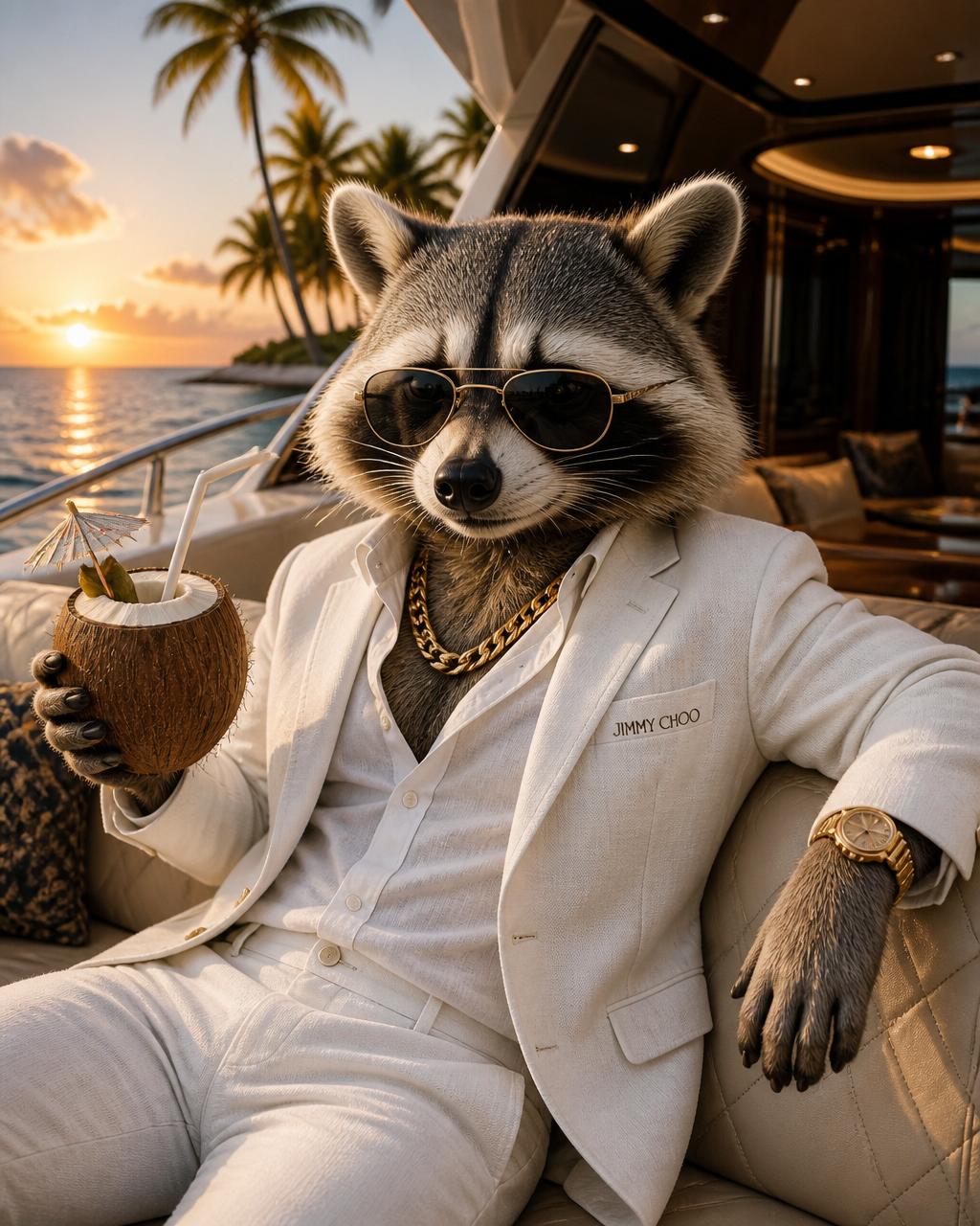 Jimothy on yacht at sunset